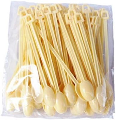 Pack of 200pcs Mini Disposable Coffee Tea Spoon Plastic Stir Sticks Stirrer Bar Accessories, FREE NATURAL SPOONS JCT ECO