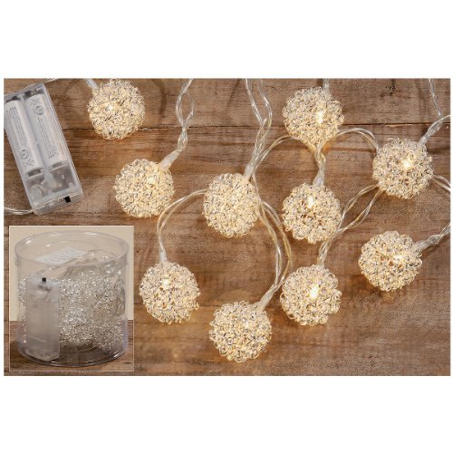 10-er Lichterkette mit Kugeln silber 4252900