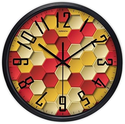 GuoEY Salon of the wall clock Clock Clock quartz watch Mute creative modern of the Minimalist mode Queen room wall Table color black (Reason: C)