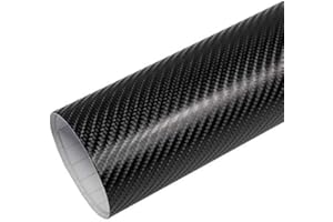 ‎RAPID TECK Rapid Teck® 5,26€/m Premium 4D Carbon Schwarz - 50cm x 1,52m - Blasenfrei mit Luftkanälen - Auto Folierung - Car Wrapping Folie - Schwarze Folie Auto