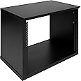 Gator Frameworks Elite Furniture Series 8U Wood Desktop Studio Rack in a Black Finish (GFW-ELITERK-8U-BLK)