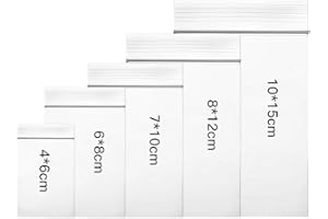 UBERMing 500Pcs Ziplock Sac Transparent Sac d'emballage en Plastique Refermable Alimentaire Sac à Fermeture à Zip PE Sac Ziplock - Multi-Taille