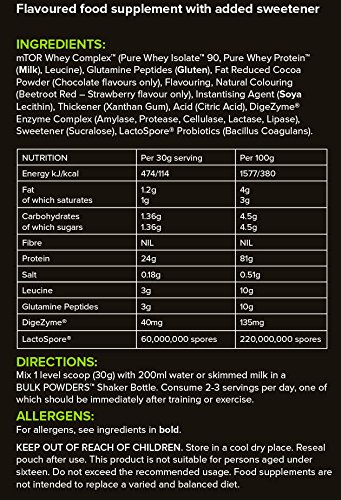 BULK POWDERS INFORMED WHEY Protein Isolate Powder, Informed Sport Pure Protein Shake with Added Digestive Enzymes, Double Chocolate, 2.27 kg