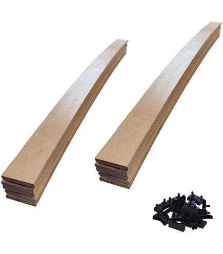 Lot De 10 Lattes Grises Pour Sommier 140cm - 680x48x8mm - Pour Lit, BZ Et Clic-clac