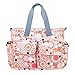 Bebamour Original Floral Designer Diaper Tote Bags Nappy Changing Bag (Pink)