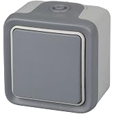 legrand 191501 Surface Waterproof Switch Switch, Grey | Plexus, Surface Waterproof Switch Switch, Grey, 191501