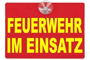 ‎PACO DEUTSCHLAND E.K. PACO Deutschland e.K. Warnschild Feuerwehr im Einsatz 20x15cm rot