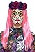 Produktbild Smiffys 44964 - Damen Tag der Toten Sweetheart Make-Up Set, Sticker, Gesichtsfarbe, Schmuck, Wimpern und Applikatoren, neon