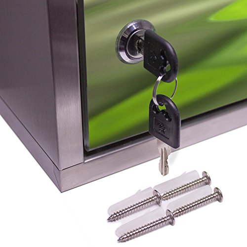 Medizinschrank groß Edelstahl abschließbar 30x45x12cm Arzneischrank Medikamentenschrank Hausapotheke Erste Hilfe Schrank Motiv Steine&Relax - 4