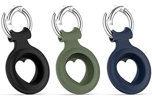 ELECTRONICSSHOP6 Lot de 3 porteclés en forme de cœur pour Airtag, étui de protection en forme de cœur, antitaches, résistant aux rayures et résistant compatible avec Apple Airtag. Compatible avec n'importe quel sac