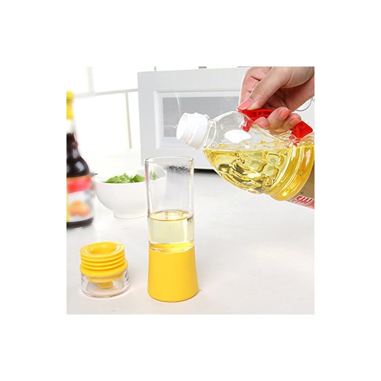 Ölflasche Mit Silikonpinsel 80ml - 2-in-1 Glasflasche Für Olivenöl & Gewürze