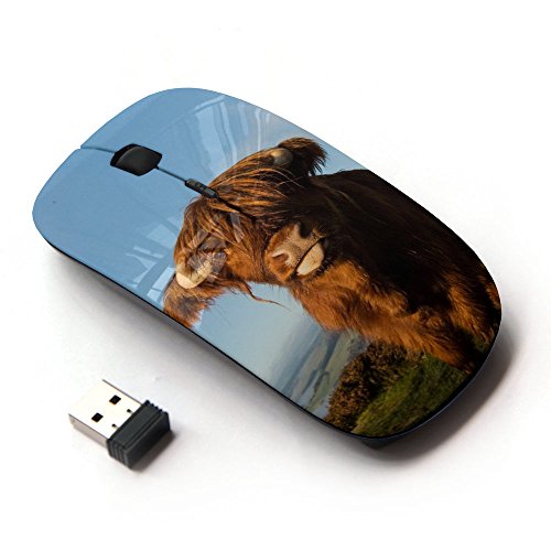 spécification FJCases Vache Animal Souris Optique Sans-fil de 2.4 GHZ avec Design Ergonomique