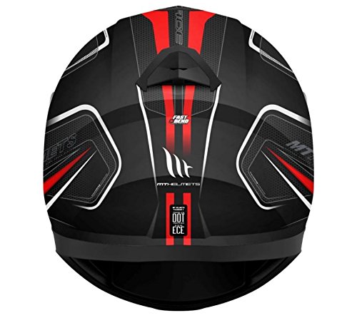 MT - Casco Integral Thunder 3 SV TRACE Negro Rojo Mate Talla (XL)