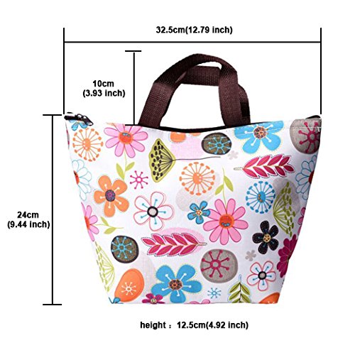 eBoot Wasserdicht Lunchtasche für Reisen und Picknick (Bunte Blume) - 3