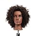 Price comparison product image Hairginkgo Afro Mannequin Head 100% Human Hair Hairdresser Training Head Manikin Cosmetology Doll Head(92092B0210)