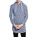 Produktbild JYJM Herren Casual Hoodie Männer Langen Pullover Hemd Männer Langarm Pullover Männer Langes Hemd Männer Känguru Tasche Hemd Herren Mode Shirt Herren Trend Wild Shirt Herren Herbst und Winter Jacke