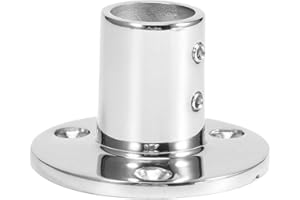 KIMISS Stainless Steel Round Tube Base Mount,Round Tube Base-Duokon 90 Degree Round Tube Base Hand Rail Fitting 316 Stainless Steel Marine Boat Hardwares(25mm)