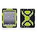 Produktbild Pepkoo Silikon stoßfest Kinder ipad hülle mit Ständer für neue Apple iPad (4. Generation), iPad 3, iPad 2 - Schwarz / Grün