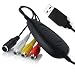Produktbild INVAFOCO USB Video Capture Gerät, USB 2.0 Video Grabber Karte VHS zu DVD Maker für Windows/Analog zu Digital Video Converter/VHS Video Recorder/Analog Video für Windows PC