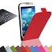 Produktbild EximMobile - Flip Case Handytasche + Panzerglasfolie für Motorola Moto G5 | Schutzhülle in Rot | Handyhülle aus PU-Leder Tasche | Cover Etui Hülle mit Panzerglas Schutzfolie Panzerfolie