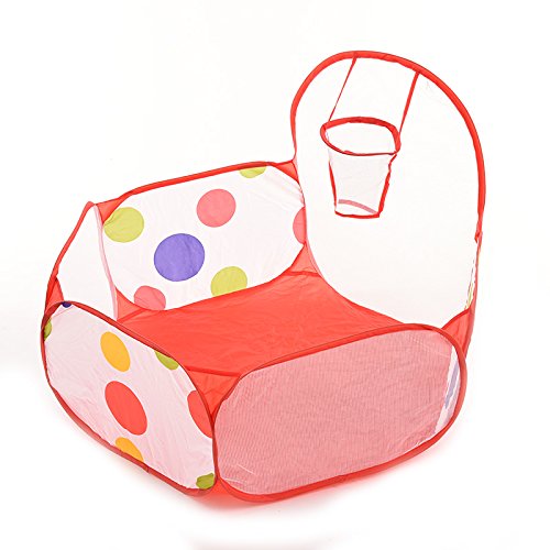 Welecom(TM) Ball Pit Play Tent With Basketball Hoop for Outdoor and Indoor, 1 Pcs, 28.34*17.71*12.2inch