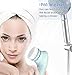KEDSUM 3-in-1 Rechargeable Electric Facial Cleansing Brush,USB Charging Portable Face Exfoliator Massager,Waterproof Skin Cleansing System,Rotating Brush with 3 Different Replacement Heads, 2-Speed Setting(Blue)