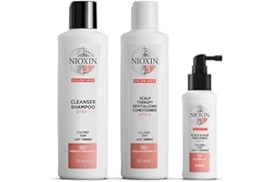Nioxin Kit 1/2/3/4/5 e 6 | Trattamento per Infoltimento dei Capelli | Riduce la Caduta dei Capelli | Sistema 3 | per Capelli Colourati Leggermente Assottigliati | 40 - 150 ml