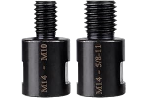 Saipor 2PCS Angle Grinder Attachments Adapter M14 Female to 5/8"-11 / M10 Male Angle Grinder Converter Adapters Interface Connector Thread Adaptor for Rotary Polisher Drill Bit Connecting Tool