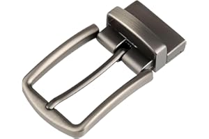 NHQZ Hebilla Hebilla de cinturón de Recambio para Hombre Hebilla de cinturón Reversible clásica de Negocios de cinturón automática Negro Plata