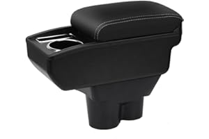 YJYWZH Compatible with Opel Corsa E Armrests Car Centre Console Armrest Box Large Capacity Car Retrofit Arm Rest Storage Box Interior Parts with Drink Holder