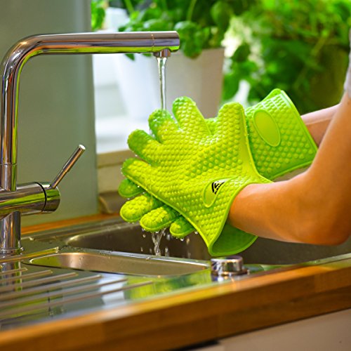 ALBARGO – allround Kochhandschuhe | hitzebeständige Handschuhe Topflappen Topf-Untersetzer Gloves Grillhandschuhe Ofenhandschuhe Topfhandschuhe Hitzeschutzhandschuhe Backhandschuhe Fingerhandschuhe - 3