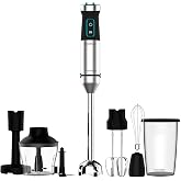 Cecotec Power TitanBlack 1500 XL PerfectCream&amp;Crush Hand Blender, 1500 W, CrossBlades Technology with 4-Blade Blades, XL Foot