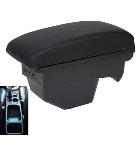 Accoudoir central Pour Peugeot 208 / 2008 2020-2025 Simili-cuir Noir C - OMAC FR