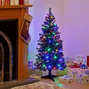 A2Z 6Feet Artificial Christmas Xmas Tree with Multicolour LED Lights (6Feet)