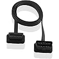 SIENOC OBD2 OBD-II Cavo di prolunga, 16 Pin OBD2 Maschio a Femmina Cavo con connettori ad Angolo 0.95m per i Veicoli