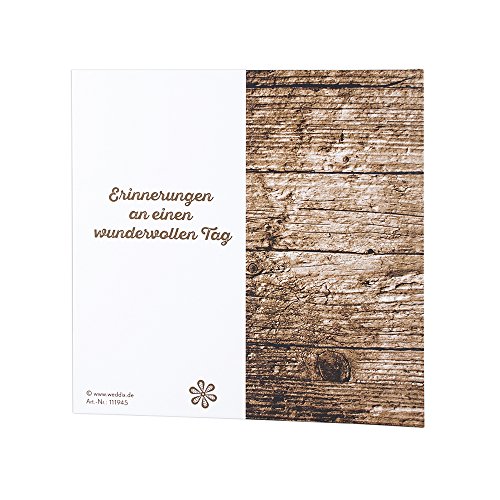 Gästebuch zur Hochzeit „Herzenssache“ in rustikaler Holz-Optik mit weißem Herz - 3