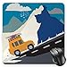 Produktbild BGLKCS Explore Mauspads Mouse Pad, Winter Season Design Mountain Road Ski Holiday Themed Cartoon Style Composition, Standard Size Rectangle Non-Slip Rubber Mousepad, Multicolor