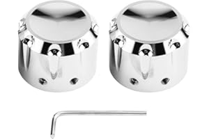 ‎EBTOOLS 2 Stücke CNC Aluminium Motorrad Vorderachse Schädel Mutter Bolzen Abdeckkappe Harley Achsabdeckungen Motorrad Mutter Breakout Frontabdeckung 03 Electra Glide Softail Classic(Galvanisiertes Silber)