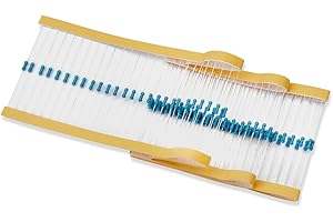 Innfeeltech 100 Pcs 1/4W 1% Tolerance 4.7K Ohm Metal Film Resistor Resistance for DIY Project and Experiments