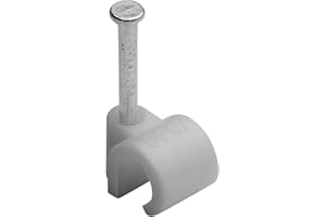 Debflex 700417 - Attacco filo elettrico per cavi elettrici, fissaggio e collegamento del cavo, chiodo di fissaggio, attacco Ø 4 A 7 mm, colore: grigio sacchetto da 25 - Debflex 700417