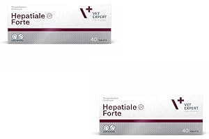 COXZD VetExpert Hepatiale Forte | Pack Double | 2 x 40 Comprimés | Complément Alimentaire pour Chiens | pour Soutenir la Fonction hépatique en Cas de Troubles avancés