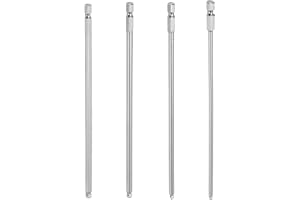 Aramox Sexkantsbits Set 4-delad Stål Kuländ 1/4 Tum 200mm för Skruvdragare