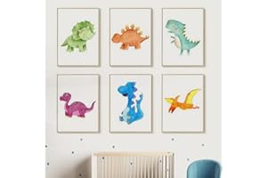 lulupila Bilder Kinderzimmer Deko Poster Babyzimmer Wohnzimmer A4 Kinderposter Kinderbilder Tiere Tiermotive Waldtiere für Kinder Junge Mädchen (6er Set - V23)