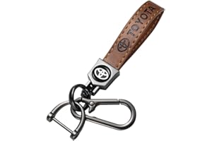 ACHARD Leather Car Keychains Replacement with Logo,Car Key Chain,Key Chain for Men,Metal Keychain Accessories,Family Present