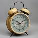 Produktbild Emartbuy 4 Zoll Mini Nicht-Ticking Retro Classic Bedside / Tisch Quarz Wecker Mit Hintergrundbeleuchtung, Batteriebetriebene Reiseuhr, Runde Und Laute Twin Bell Wecker - Bike