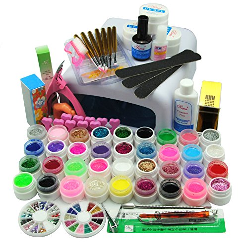 Coscelia 36W UV Lamp Gel Polish Kit Gel Nail Polish Dryer Manicure Pedicure Set