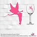 Produktbild Tinker Bell Vinyl Sticker Decal Glitter Wine Glass Wall Mirrors Tasse Laptop CUP by Inspired Walls®, pink