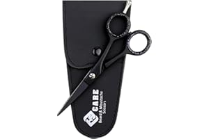 YSCARE Bartschere Haarschere Schnurrbartschere Premium Friseurschere Extra Scharfe Haarschneide Friseurschere Edelstahl (5 Inches)