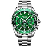 Wasserdicht bis 3 ATM (30M), die herrenuhr hält Wasserspritzer aus, nicht zum Schwimmen und Duschen geeignet.