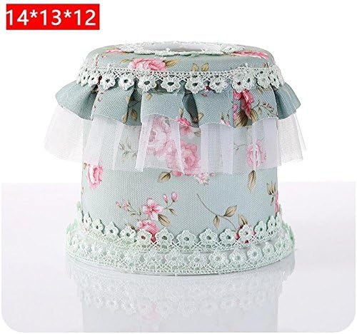 BENHAI 1PC Elegant Elegant Lace Roll Box Holder Floral Fabric Tissue Paper Box tissue box